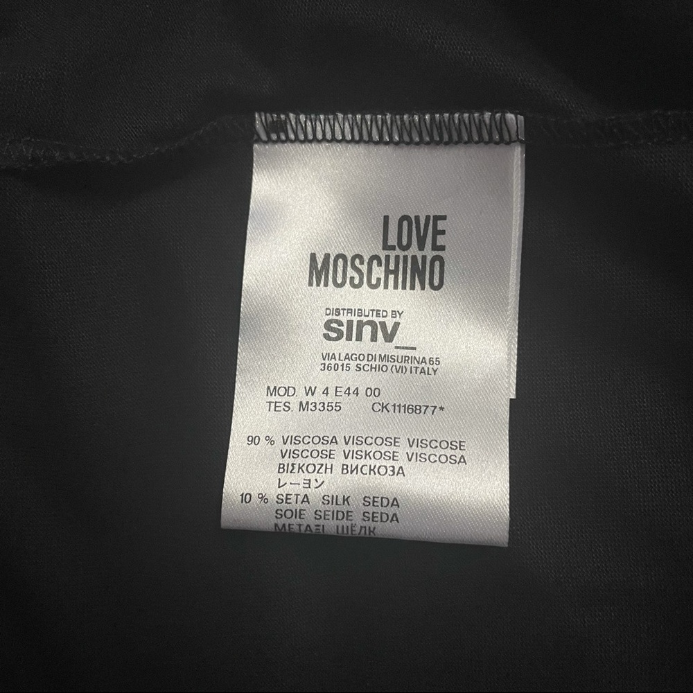 Love Moschino - Draped Bow Tank - Black - Size 8 - Picture 7 of 7